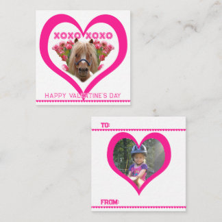 Pretty Pony in Pink Valentine's Day Cards for Kids