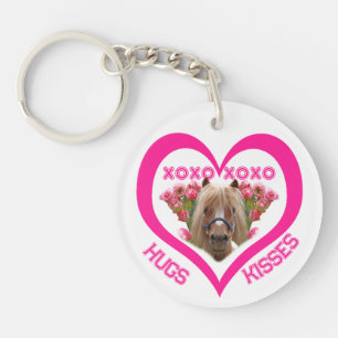 Pretty Pony in Pink Valentine's Day Key Ring