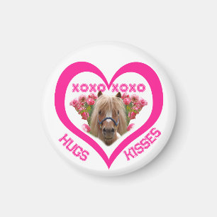 Pretty Pony in Pink Valentine's Day Magnet
