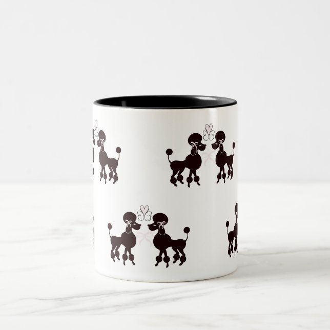 Pretty Poodles Two-Tone Coffee Mug (Center)