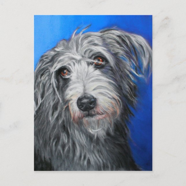 'Pretty Poppy' - Lurcher girl Postcard (Front)