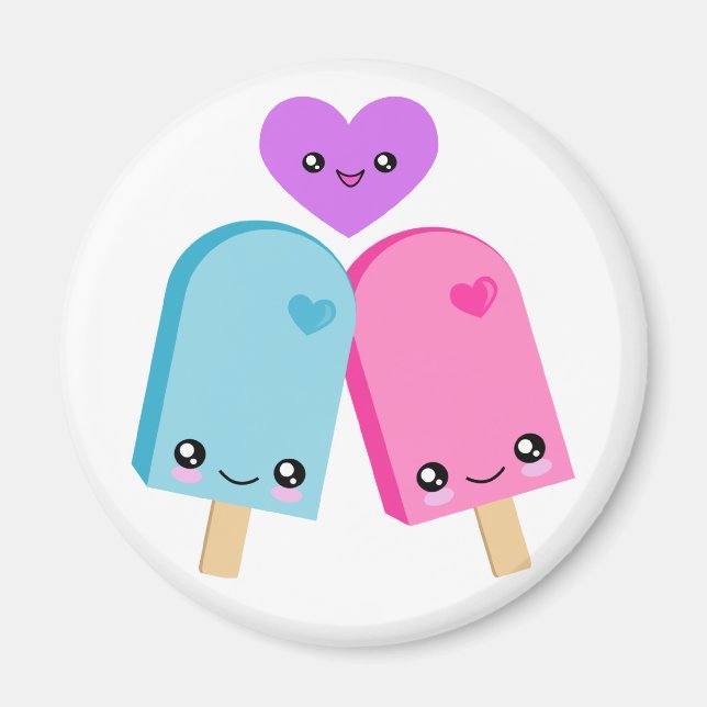 Pretty Popsicles BFF Kawaii Magnet (Front)