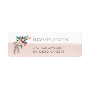 Pretty Posy Return Address Label