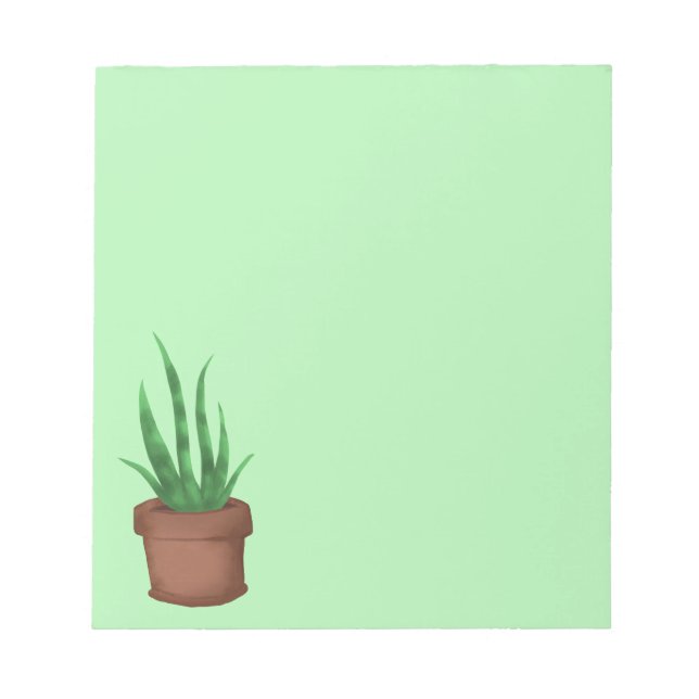 Pretty Potted Plant Notepad (Front)