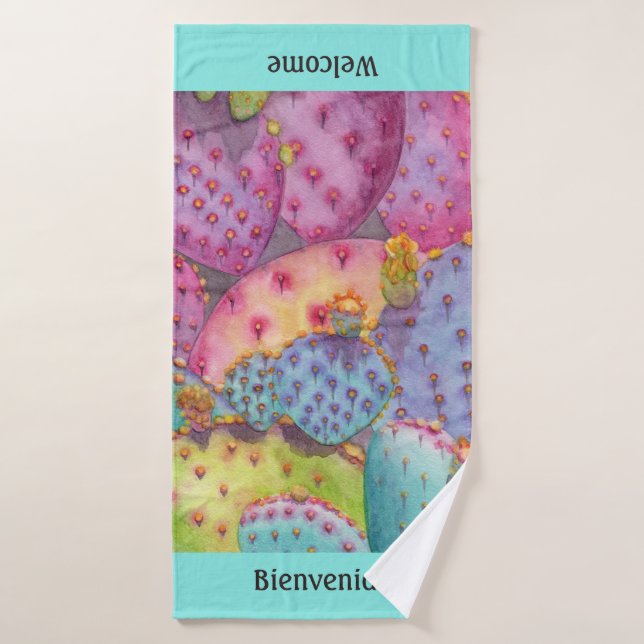 Pretty Prickly Pear Guest Towel Set Bathroom Towel (Bath Towel)