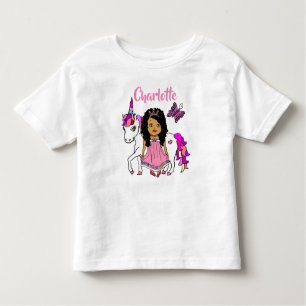 Pretty Princess and Unicorn Personalised Shirt