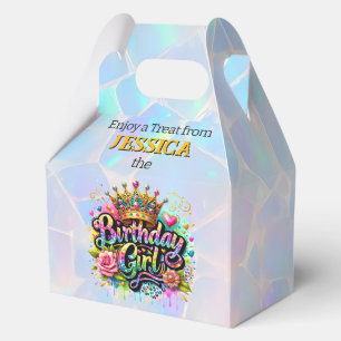Pretty Princess Birthday 4.5"w x 2.75"l x 5.5"h Favour Box