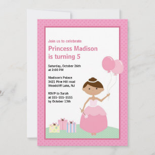Pretty Princess Birthday Party Invitation