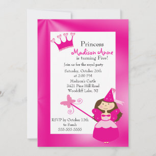 Pretty Princess Birthday Party Invitation