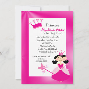 Pretty Princess Birthday Party Invitation