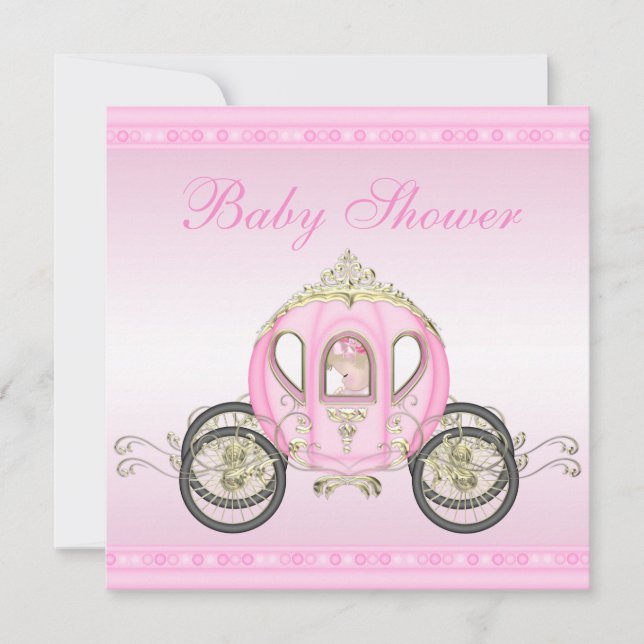 Pretty Princess Coach Pink Baby Shower Invitation (Front)