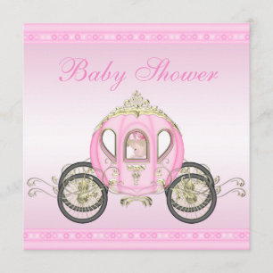 Pretty Princess Coach Pink Baby Shower Invitation