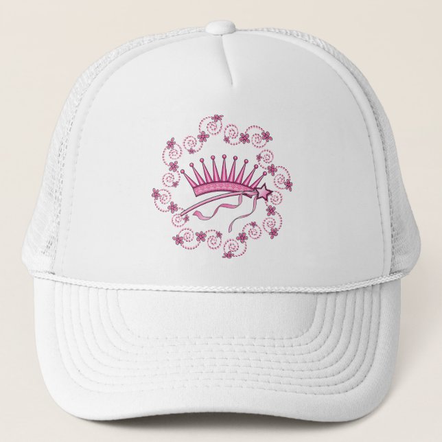 Pretty Princess Crown Trucker Hat (Front)