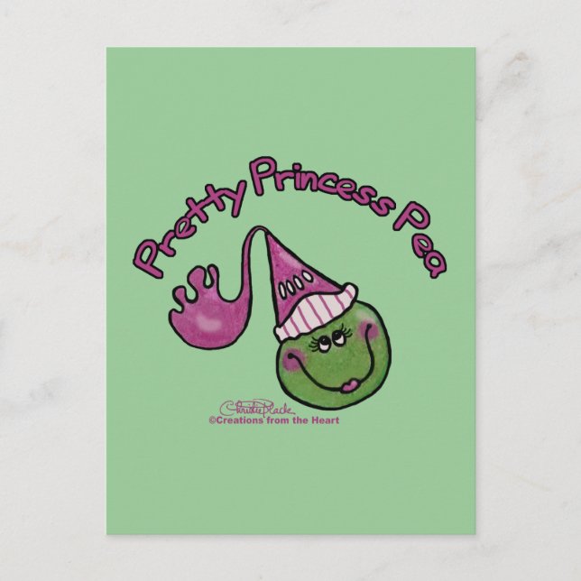 Pretty Princess Pea Postcard (Front)