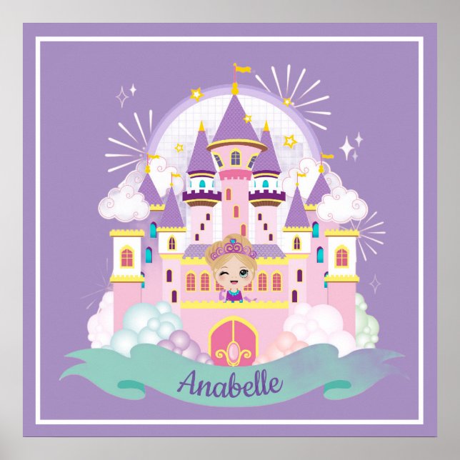 Pretty Princess Personalised  Poster (Front)