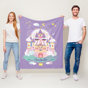 Pretty Princess Personalised Purple Fleece Blanket