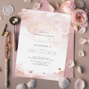 Pretty Princess Rose Gold Girls Birthday Party