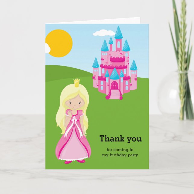 Pretty princess thank you card (Front)