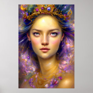 Pretty Princess Warrior Ethereal Goddess  Poster
