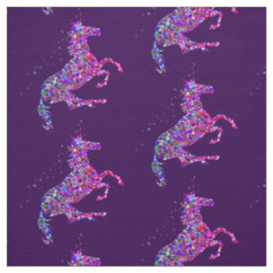Pretty Prismatic purple unicorn trendy fabric