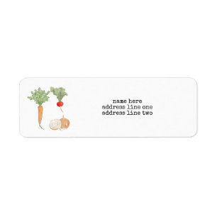 Pretty Produce Return Address Label