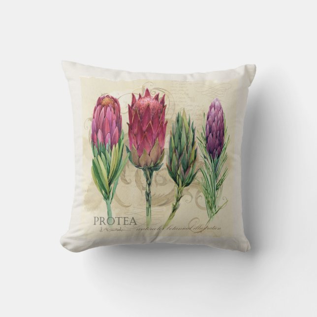 Pretty Protea Pillow (Front)