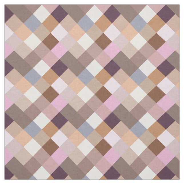 Pretty Provence Lavender Colours Mosaic Pattern Fabric (Swatch)