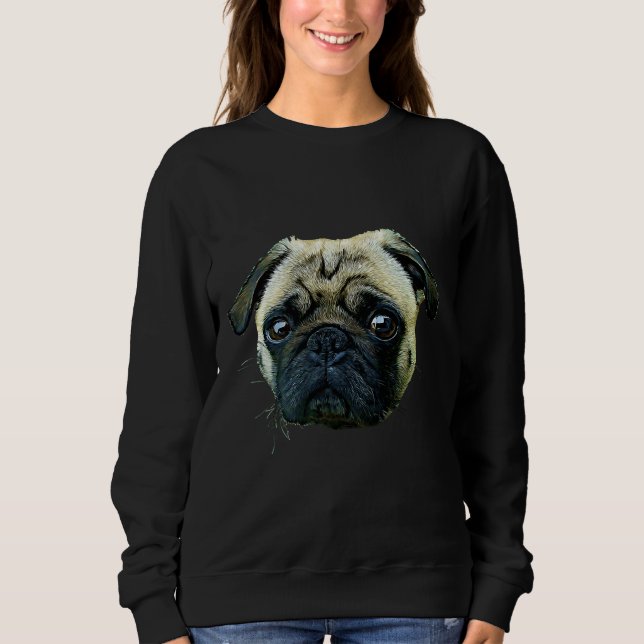 Pretty Pug Face Classic T-Shirt 296 Sweatshirt (Front)