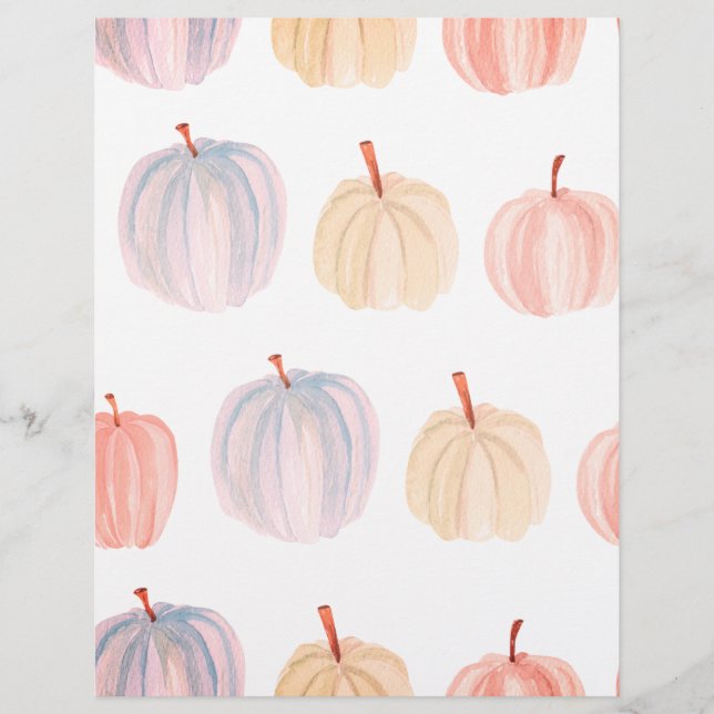 Pretty Pumpkin stationery Letterhead (Front)
