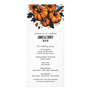 Pretty Pumpkins Ceremony Program Rack Card