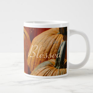 Pretty Pumpkins in this Blessed Season on a Large Coffee Mug
