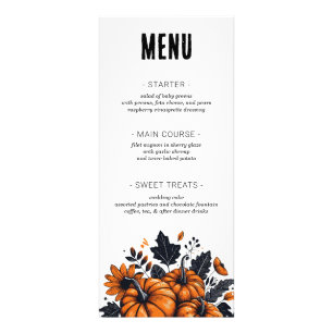 Pretty Pumpkins Wedding Menu