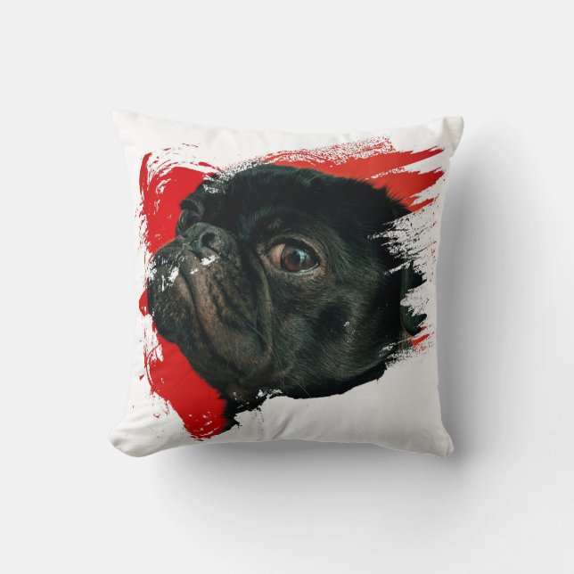 Pretty Puppy Artwork Cushion (Front)