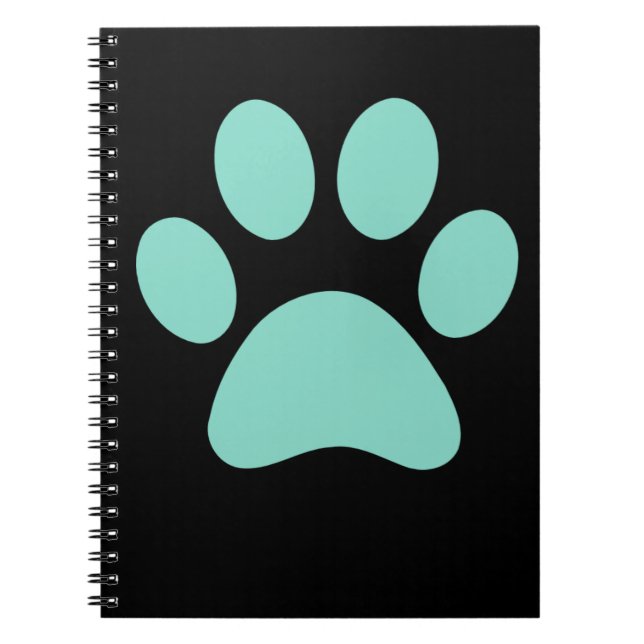 Pretty Puppy Paw Print Notebook (Front)