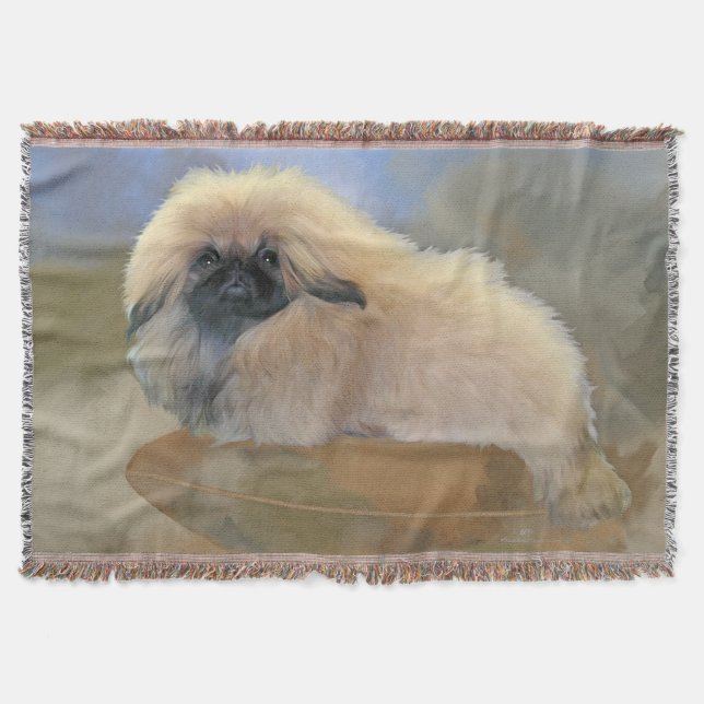 Pretty Puppy Throw Blanket (Front)