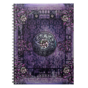 Pretty Purple Ancient Tome Mediaeval Magic Book