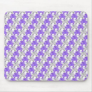 Pretty Purple and Clear Rhinestone Stripe Design Mouse Pad
