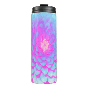 Pretty Purple and Pink Zinnia in the Summer Garden Thermal Tumbler