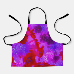 Pretty Purple and Red Garden Phlox Flowers Apron