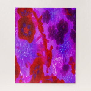 Pretty Purple and Red Garden Phlox Flowers Jigsaw Puzzle