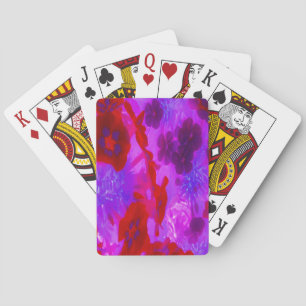 Pretty Purple and Red Garden Phlox Flowers Playing Cards