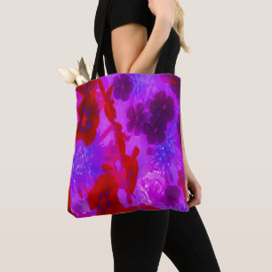 Pretty Purple and Red Garden Phlox Flowers Tote Bag