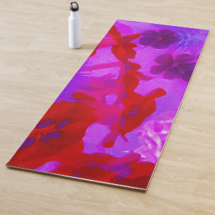 Pretty Purple and Red Garden Phlox Flowers Yoga Mat