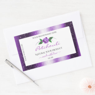 Pretty Purple and White Product Labels Rose Flower