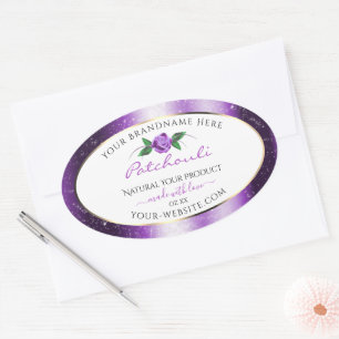 Pretty Purple and White Product Labels Rose Flower
