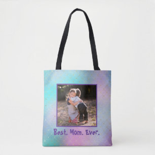 Pretty Purple Best Mum Ever Photo Tote Bag