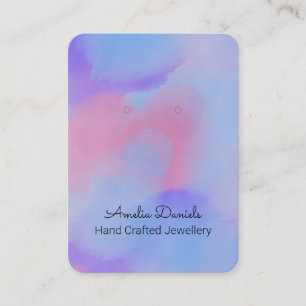Pretty Purple Blue Pink Earring Display Card