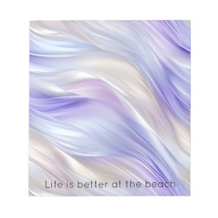 Pretty Purple Blue White Swirls Notepad
