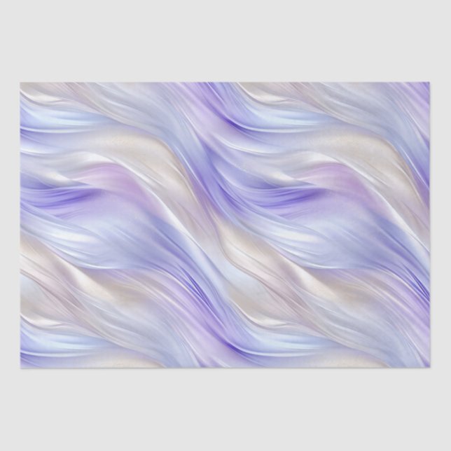 Pretty Purple Blue White Swirls Tissue Paper (Front)