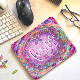 Pretty Purple BoHo Fearless  Inspirivity Mouse Pad